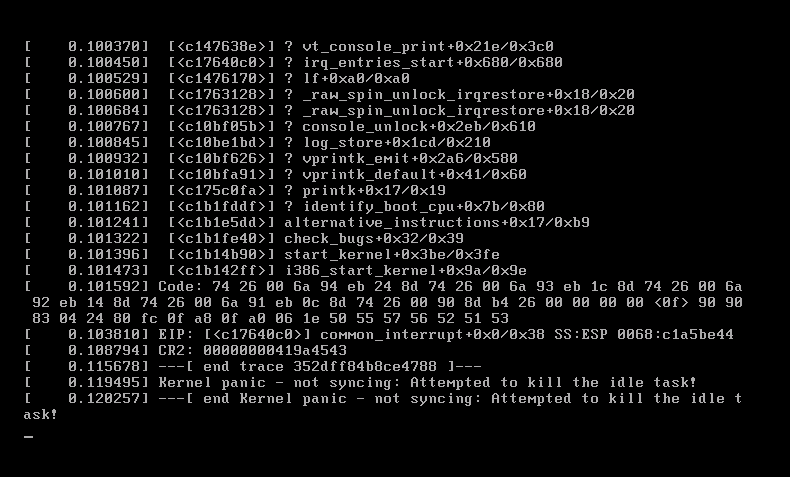 Ubuntu kernel panic